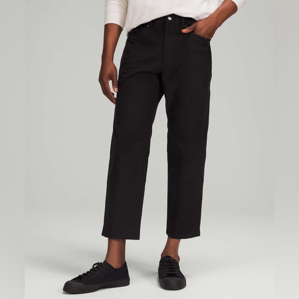 Lululemon ABC Relaxed-Fit Black Utilitech Canvas Cropped Pants Men’s Size 36